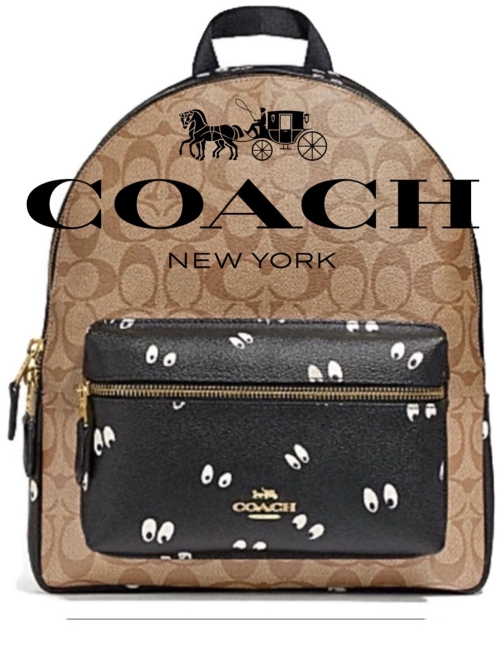 Coach Spookey Spooky Eyes Backpack Haunted Forest Disney NWT Halloween Theme